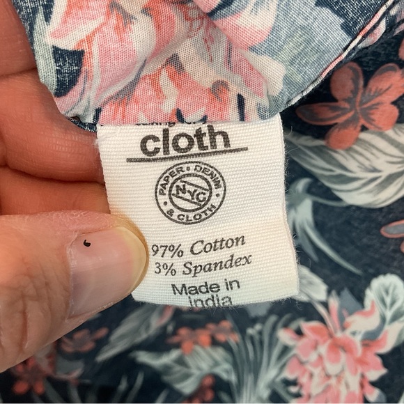 Pre-Owned PaperDenim&Cloth Men’s Hawaiian Button-Down Short Sleeve Shirt, Size M - Picture 4 of 7